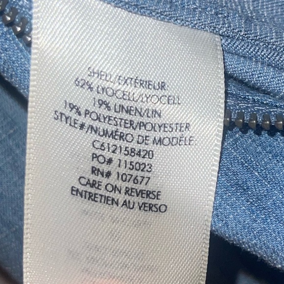 alice + olivia jumpsuit SZ 2 Wide leg, light denim, long sleeve, removable belt - Picture 12 of 14